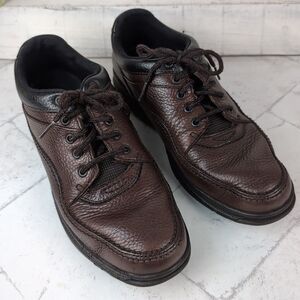 Rockport Men's World Tour Classic Brown Leather Walking Shoes Size 10W US / 42.5